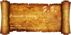 Fuszek Viola névjegykártya
